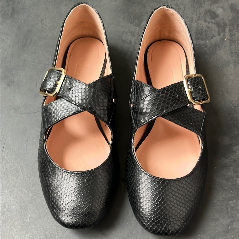 J.Crew Logan Crisscross Mary Jane Ballet Flats